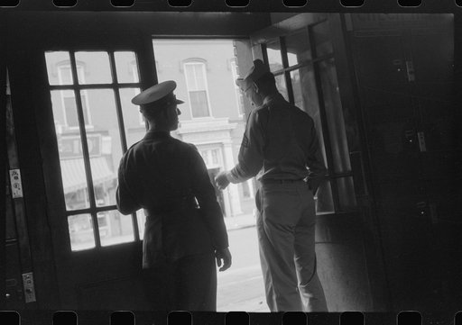 Untitled photo, possibly related to: Soldiers from Fort Benning on a street in Columbus, Georgia