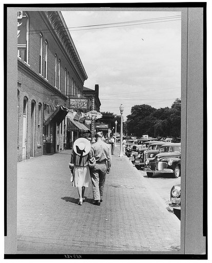 Soldier from Fort Benning and girlfriend on a street in Columbus, Georgia