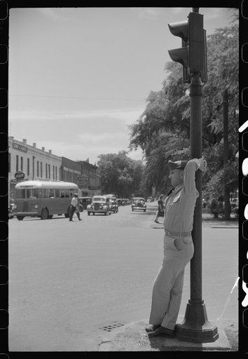 Untitled photo, possibly related to: Soldier from Fort Benning on a street in Columbus, Georgia