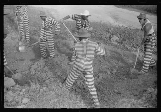 Untitled photo, possibly related to: Georgia convicts working on a road in Oglethorpe County