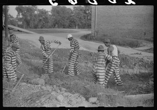 Untitled photo, possibly related to: Georgia convicts working on a road in Oglethorpe County