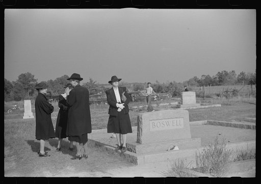 Untitled photo, possibly related to: At a funeral of a member of an old Green County family, the Boswells, Georgia