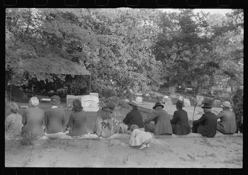 Untitled photo, possibly related to: At the funeral of Mr. Lov Smith, who was warden at the Greene County prison camp, Georgia