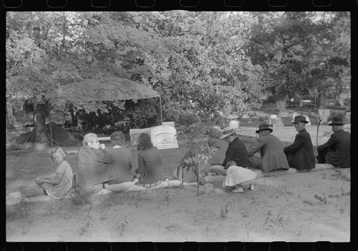 Untitled photo, possibly related to: At the funeral of Mr. Lov Smith, who was warden at the Greene County prison camp, Georgia