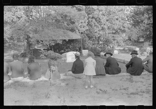 Untitled photo, possibly related to: At the funeral of Mr. Lov Smith, who was warden at the Greene County prison camp, Georgia