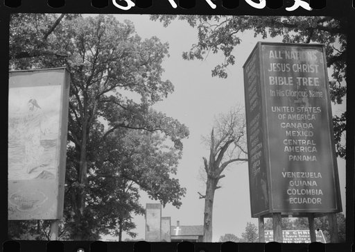 Untitled photo, possibly related to: A religious arbor in Eutaw, Alabama