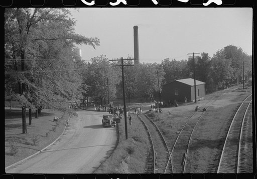 Untitled photo, possibly related to: Pickets outside a textile mill in Greensboro, Greene County, Georgia
