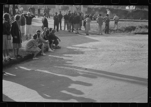 Untitled photo, possibly related to: Pickets outside a textile mill in Greensboro, Green County, Georgia