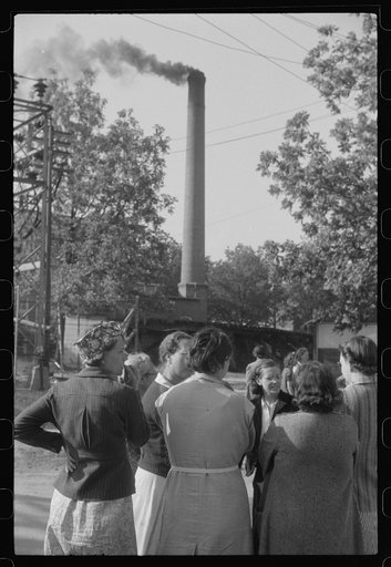 Pickets outside a textile mill in Greensboro, Greene County, Georgia