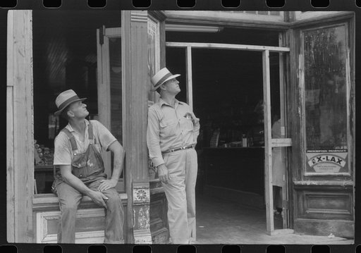Untitled photo, possibly related to: People on the main street of Childersburg, Alabama
