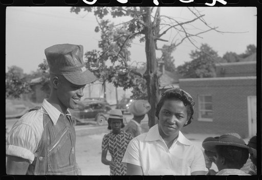 Untitled photo, possibly related to: Saturday afternoon outside of a Negro store and barbershop in Union Point, Greene County, Georgia