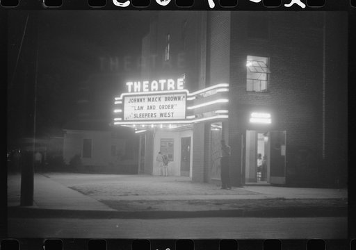 Untitled photo, possibly related to: The movie house in Greensboro, Greene County, Georgia