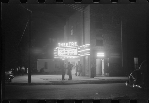 The movie house in Greensboro, Greene County, Georgia
