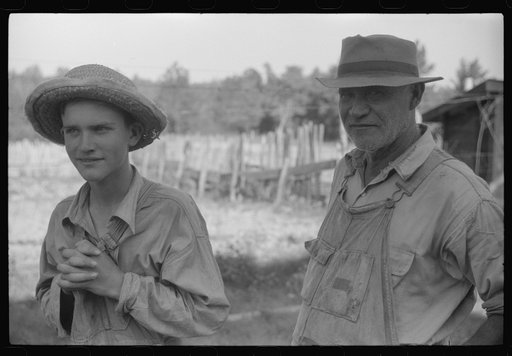 Untitled photo, possibly related to: The sons of Mr. E.A. Marcus, FSA (Farm Security Administration) borrower, near Woodville, Green County, Georgia