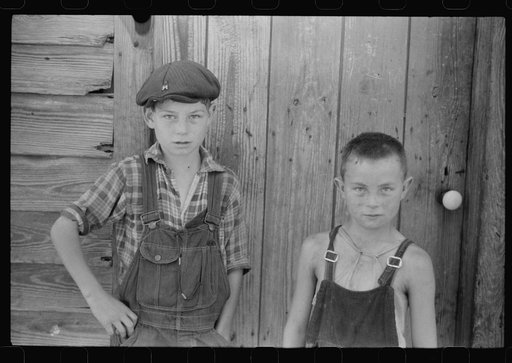 Children of William Corneal, farmer who must move out of the area being taken over by the army for maneuver grounds in Caroline County, Virginia