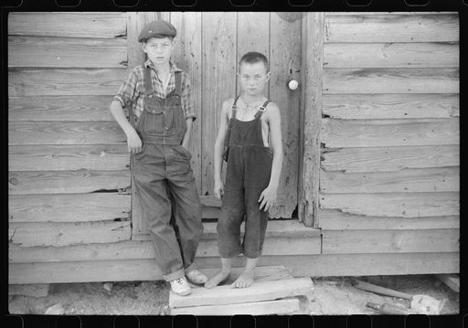 Untitled photo, possibly related to: Children of William Corneal, farmer who must move out of the area being taken over by the army for maneuver grounds in Caroline County, Virginia