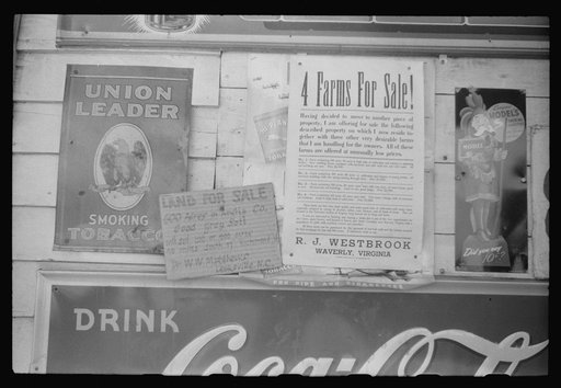 Sign on a store near Bowling Green, Caroline County, Virginia