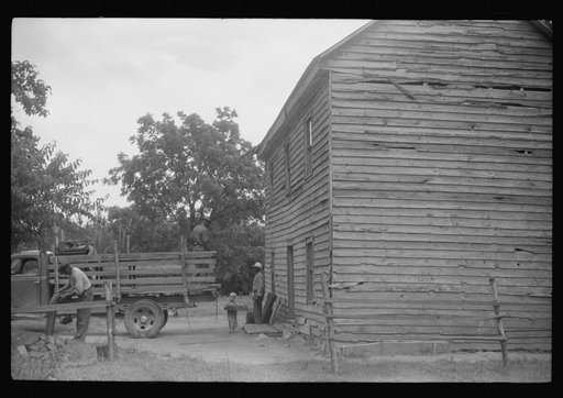 Untitled photo, possibly related to: The family of Russell Tombs moving out of their home which is in the area being taken over by the army in Caroline County, Virginia