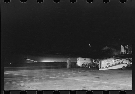 Untitled photo, possibly related to: A plane waiting to take off at the municipal airport, Washington, D.C.