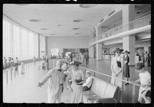 In the main waiting room at the municipal airport in Washington, D.C.