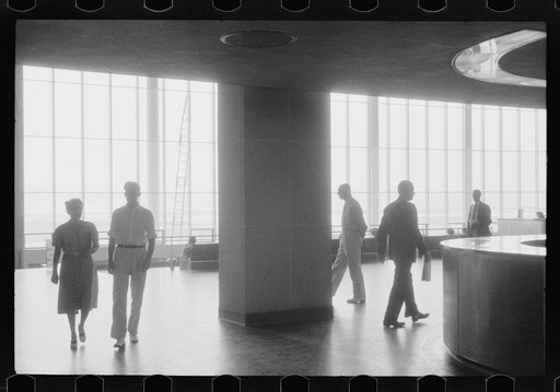 In the main waiting room at the municipal airport in Washington, D.C.