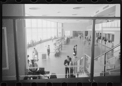 In the main waiting room at the municipal airport in Washington, D.C.