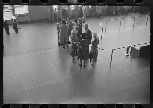 In the main waiting room at the municipal airport in Washington, D.C.