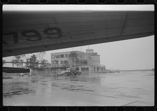 The municipal airport on a rainy day, Washington, D.C.