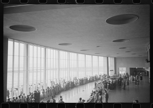 Untitled photo, possibly related to: In the main waiting room at municipal airport, Washington, D.C.
