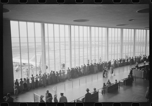 The main waiting room of the municipal airport in Washington, D.C.
