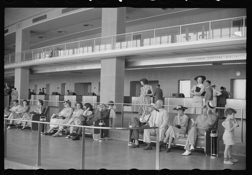 Untitled photo, possibly related to: In the main waiting room at the municipal airport in Washington, D.C.