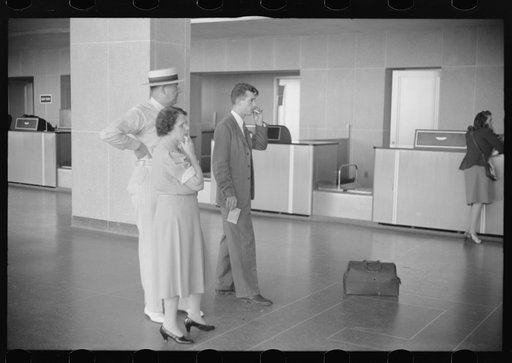 In the main waiting room at the municipal airport in Washington, D.C.