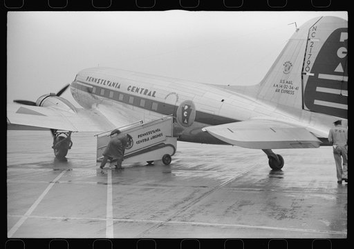 On a rainy day on the field of the municipal airport in Washington, D.C.