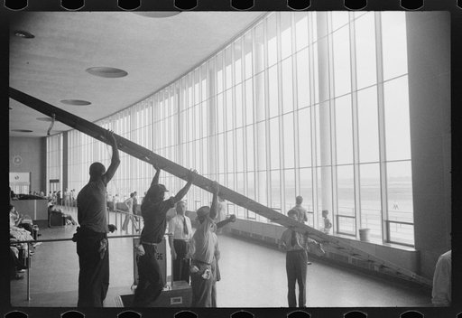 Untitled photo, possibly related to: A plane taxiing in at the municipal airport in Washington, D.C.