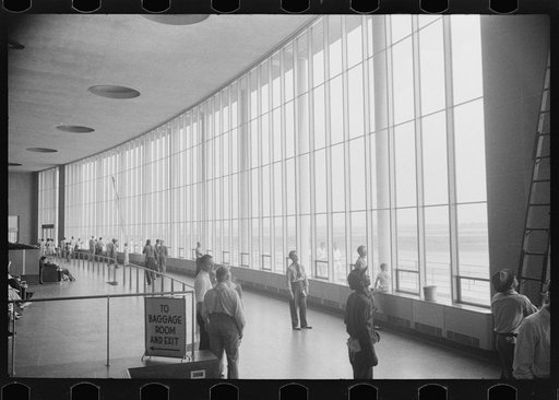 In the main waiting room of the municipal airport in Washington, D.C.