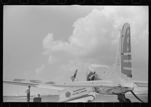 A plane on the field at the municipal airport in Washington, D.C.