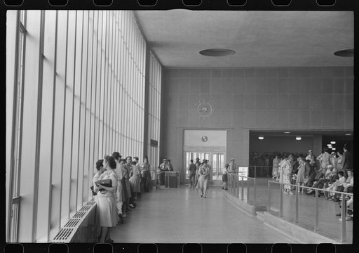 Untitled photo, possibly related to: In the main waiting room of the municipal airport in Washington, D.C.