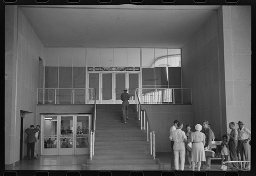 Stairway leading to dining room (not yet completed) at the municipal airport in Washington, D.C.