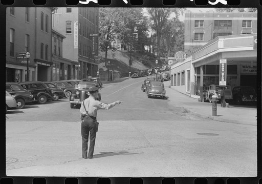 Traffic cop in Brattleboro, Vermont