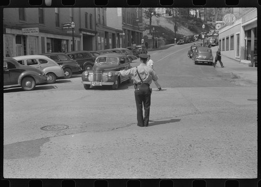Traffic cop in Brattleboro, Vermont