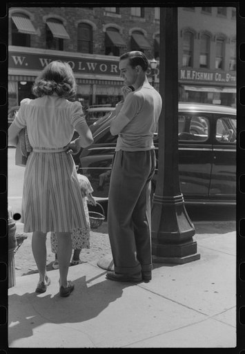 Untitled photo, possibly related to: On the main street of Brattleboro, Vermont, during the tourist season