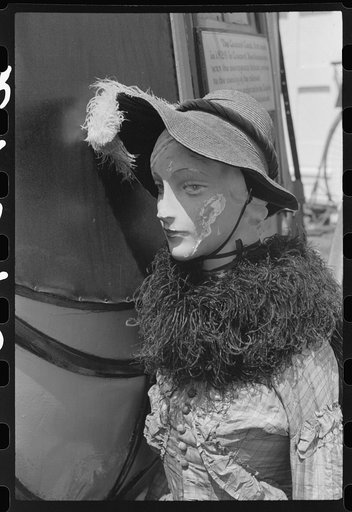 Untitled photo, possibly related to: Plaster figure on display at an antique shop, just outside Brattleboro, Vermont