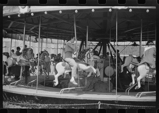 Untitled photo, possibly related to: Amusements at a small American Legion fair near Bellows Falls, Vermont