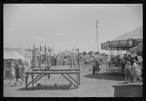 Amusements at a small American Legion fair near Bellows Falls, Vermont