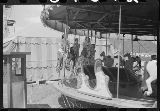Untitled photo, possibly related to: Amusements at a small American Legion fair near Bellows Falls, Vermont