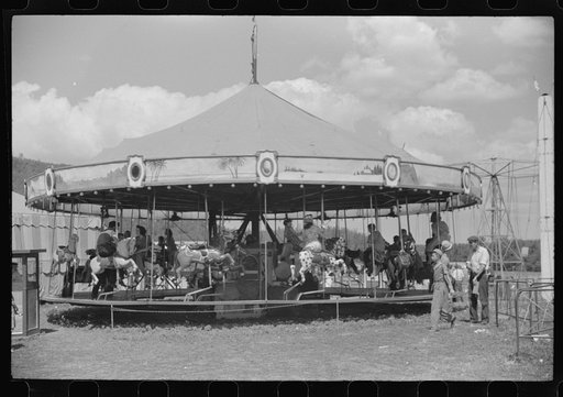 Untitled photo, possibly related to: Amusements at a small American Legion fair near Bellows Falls, Vermont