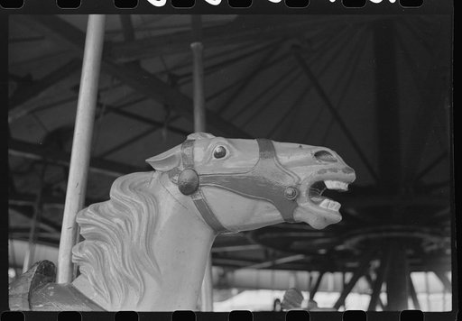Merry-go-round at a small American Legion carnival near Bellows Falls, Vermont