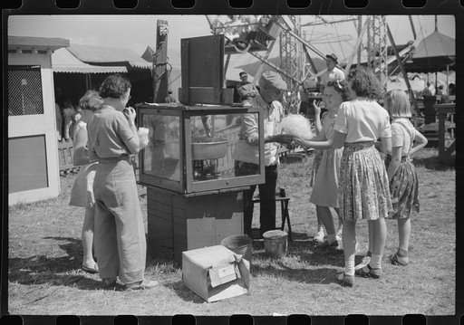 Untitled photo, possibly related to: At a small American Legion carnival near Bellows Falls, Vermont