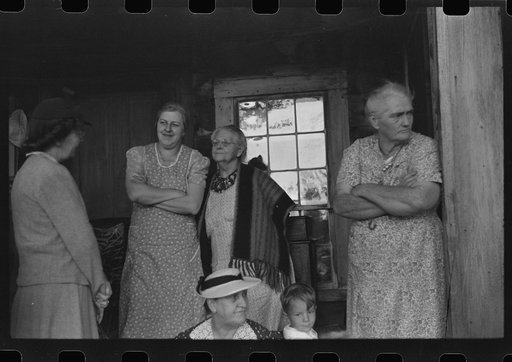 Untitled photo, possibly related to: Spectators at an auction in East Albany, Vermont