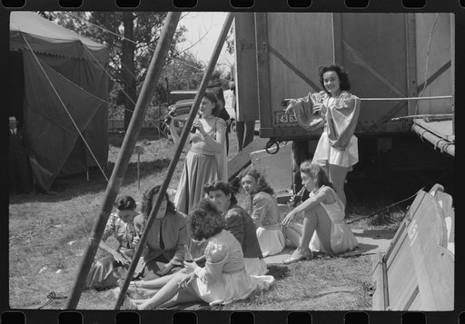 Untitled photo, possibly related to: At the "girlie" show at the fair in Rutland, Vermont